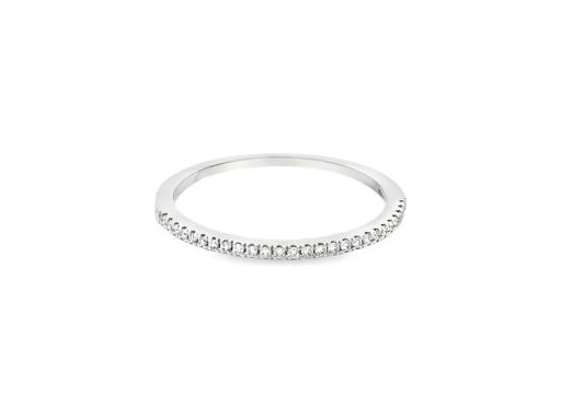 18K White Gold Natural Diamond Micro-Pavé Band